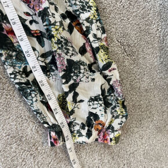 Free People Jumpsuit Womens Large Sierra Floral Print Boho Belted Pockets NWT - Picture 10 of 10